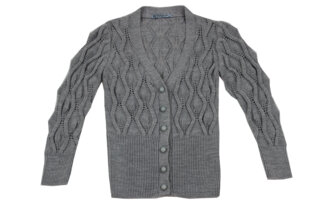 Нарядная вязаная кофта для девочки (8-9 лет)