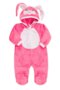 Комбінезон ясельний Зайчик рожевий, махра