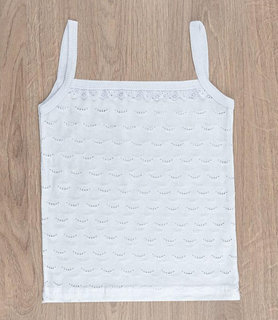 Майка-топ детская, белая (от 80см до 86см рост)