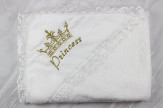 Плед-уголок для крещения, махра Турция