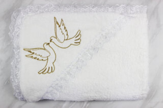 Плед-уголок для крещения, махра Турция