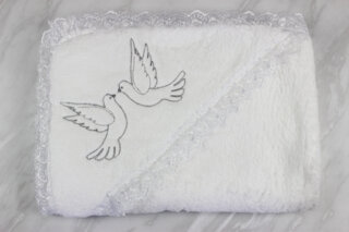 Плед-уголок для крещения, махра Турция