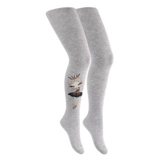 Колготки дитячі Дюна (Duna), бавовняні з малюнком, всесезонні, ріст 86–140 см — сірі