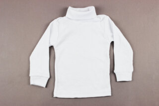 Водолазка дитяча біла, рубчик з начосом (1-11 років 80-146 ріст)