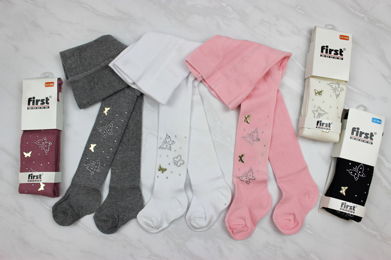 Колготи всесезонні зі стразами (від 84см до 94см зростання)