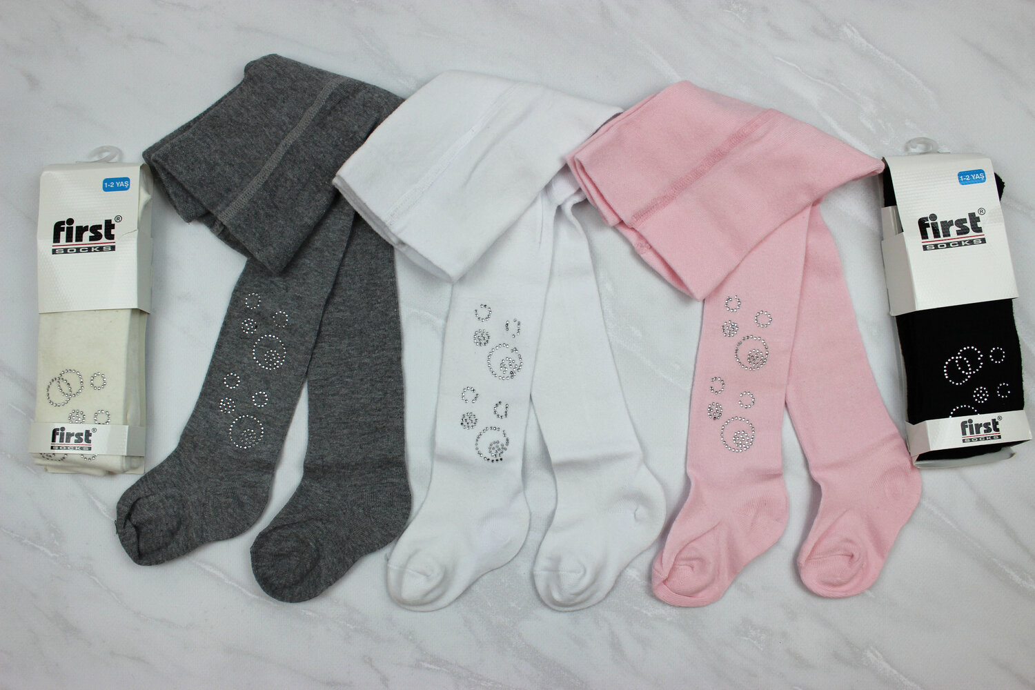 Колготи всесезонні зі стразами (від 84см до 94см зростання)