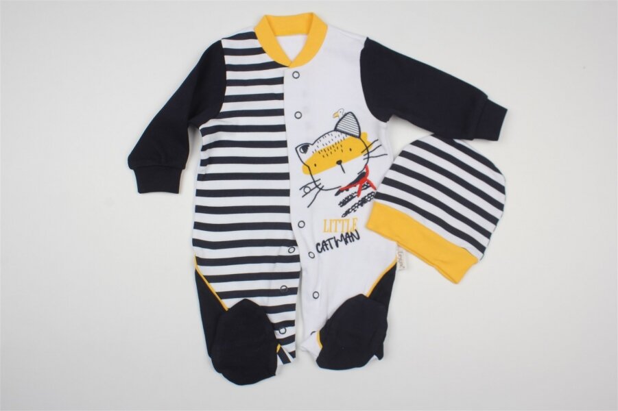 Комбинезон детский+ шапочка от 0 до 6 мес