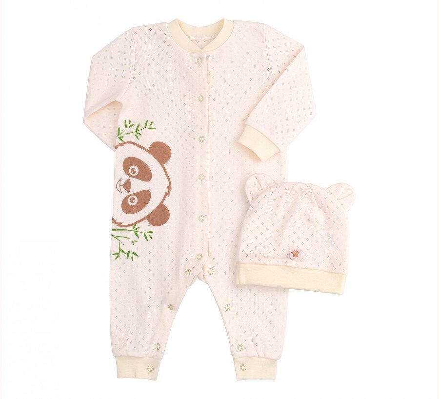 Комбинезон детский + шапочка, рибана  ТМ Бемби