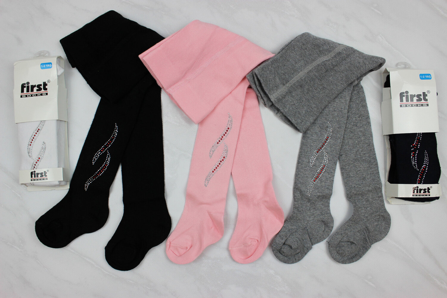 Колготи всесезонні зі стразами (від 84см до 94см зростання)