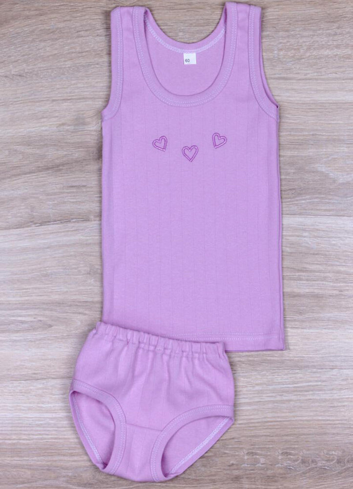 Комплект труси та майка, бузковий (від 74см до 122см зріст)