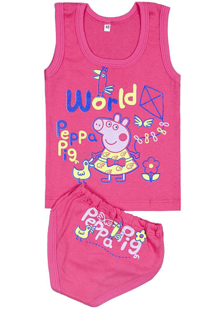 Комплект для девочек трусы + майка (от 68см до 80см рост)