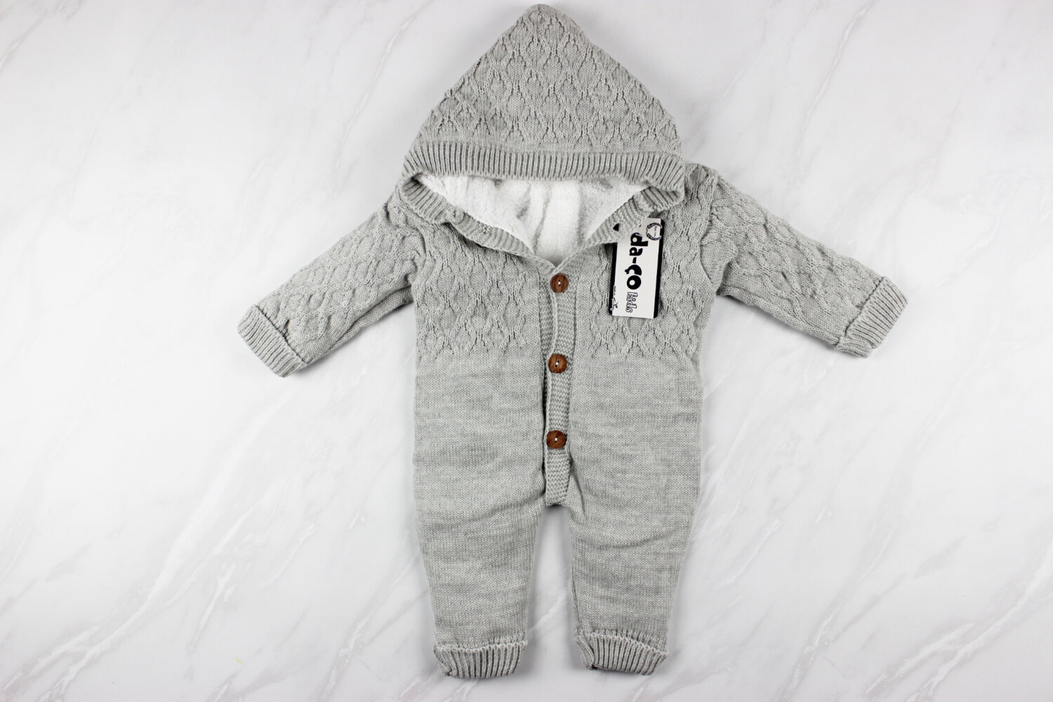 Комбинезон детский вязаный+внутри махра от 3 до 9 мес