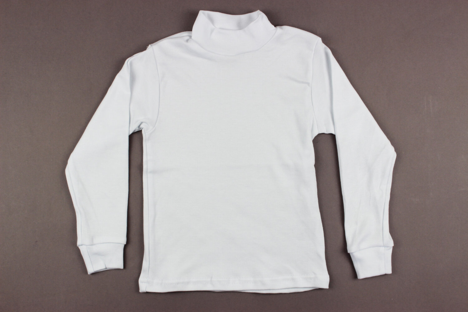 Водолазка дитяча біла, інтерлок (2-10 років 92-140 ріст)