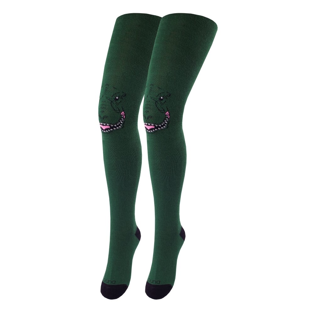 Колготки дитячі Дюна (Duna) — темно-зелені, всесезонні, ріст 86–128 см