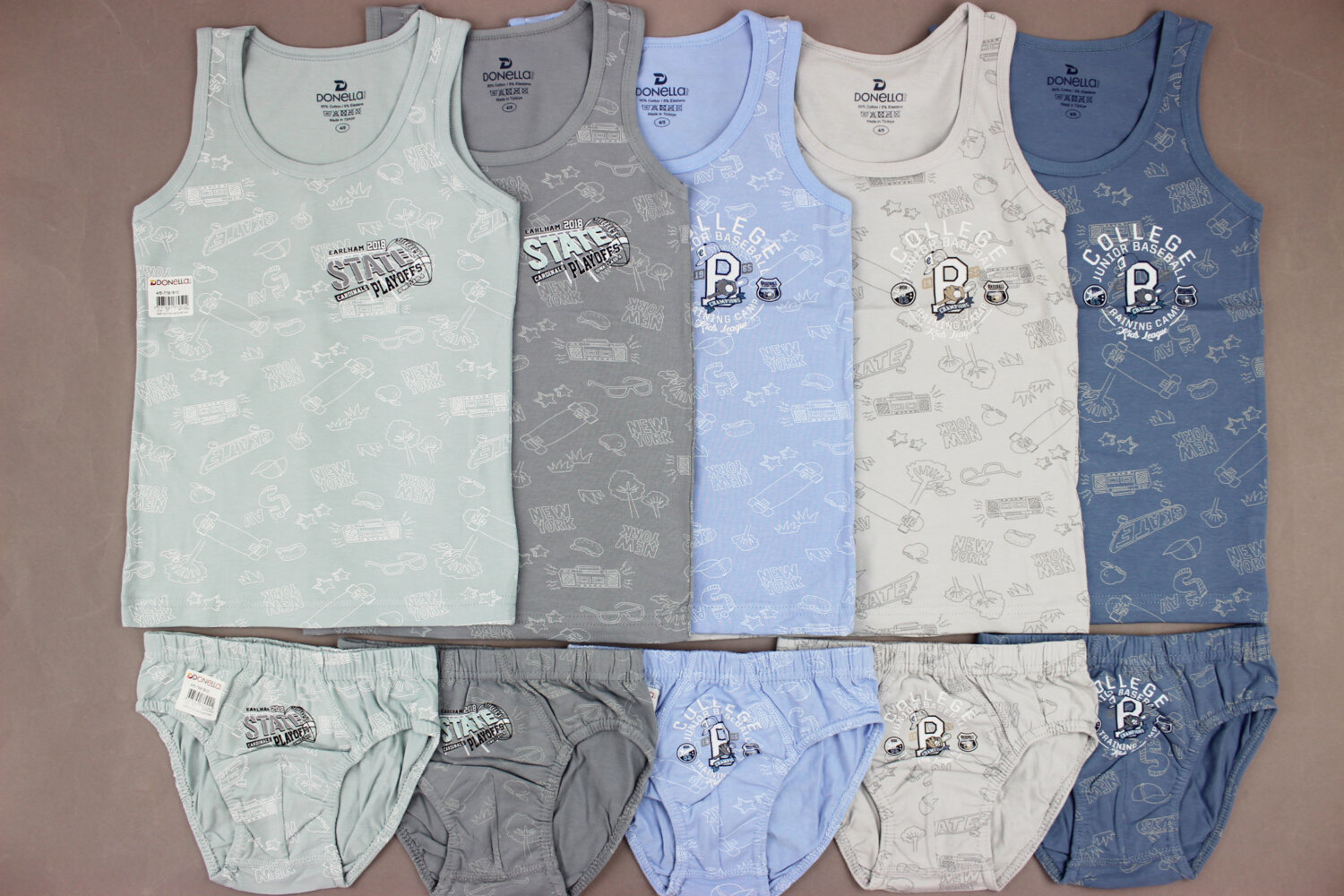 Комплект для хлопчика Donella (0–7 років) — майка + трусики, 95% бавовна