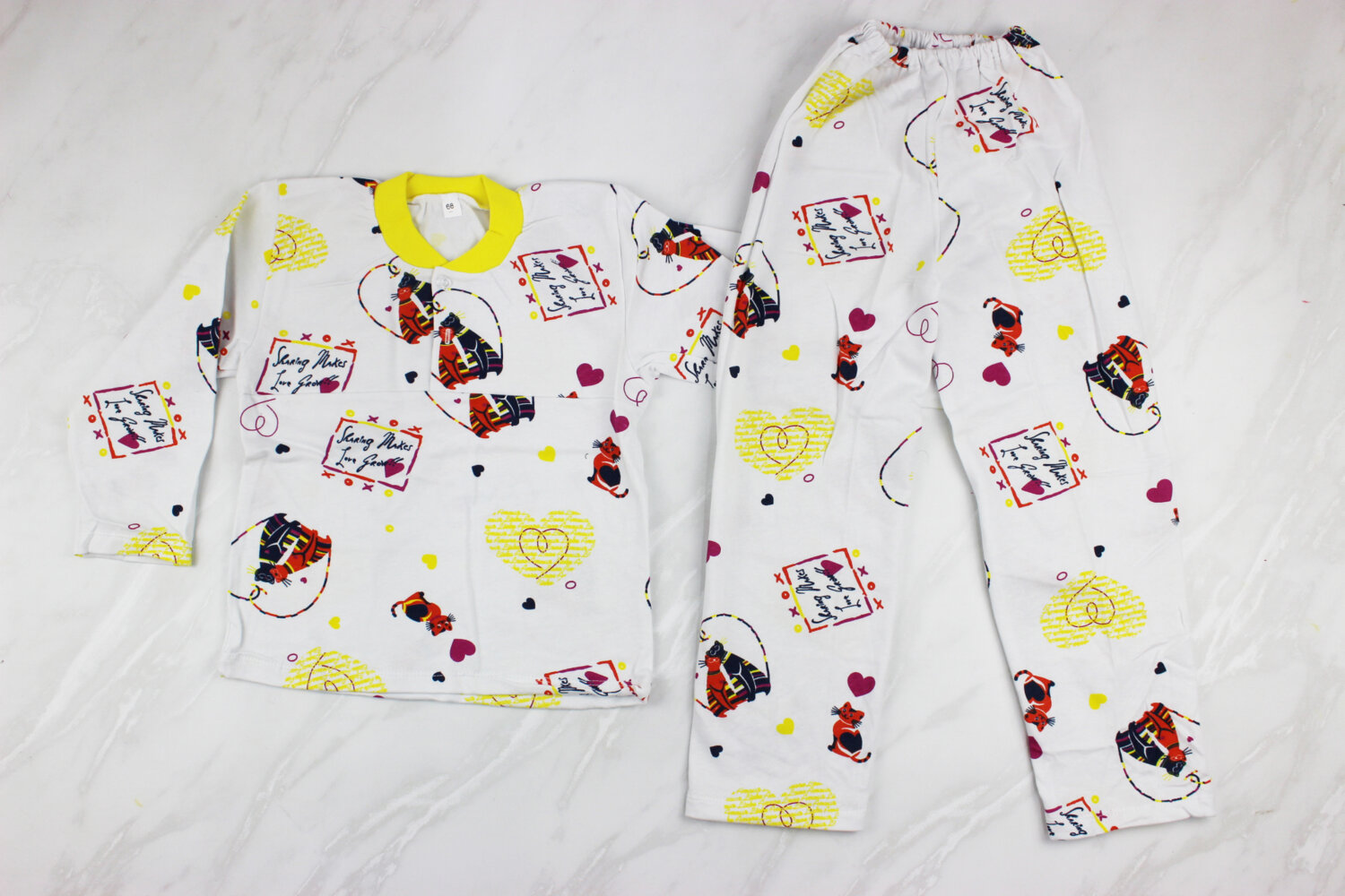 Пижама детская с начесом (116см-122см рост)