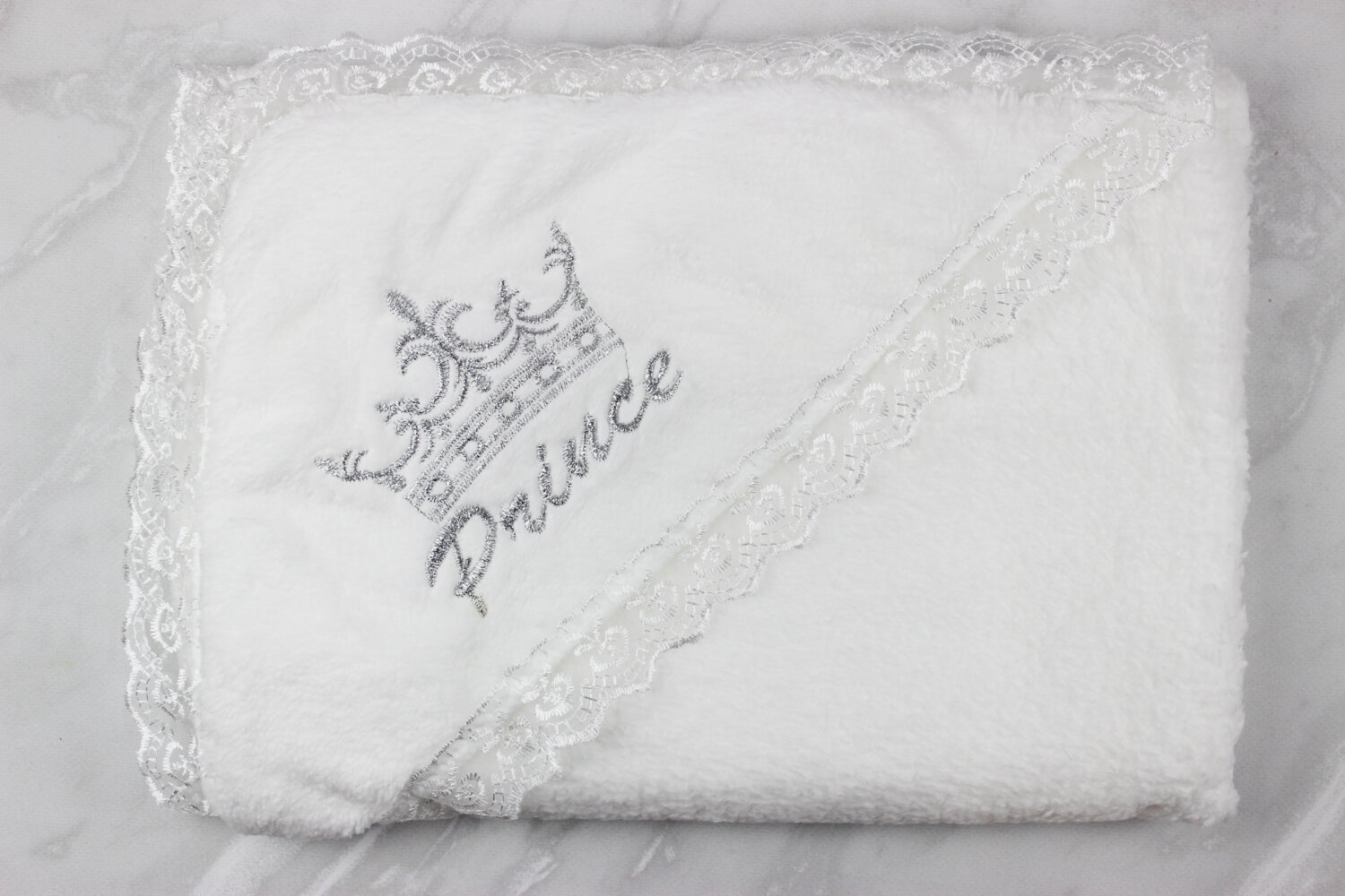 Плед-уголок для крещения, махра Турция