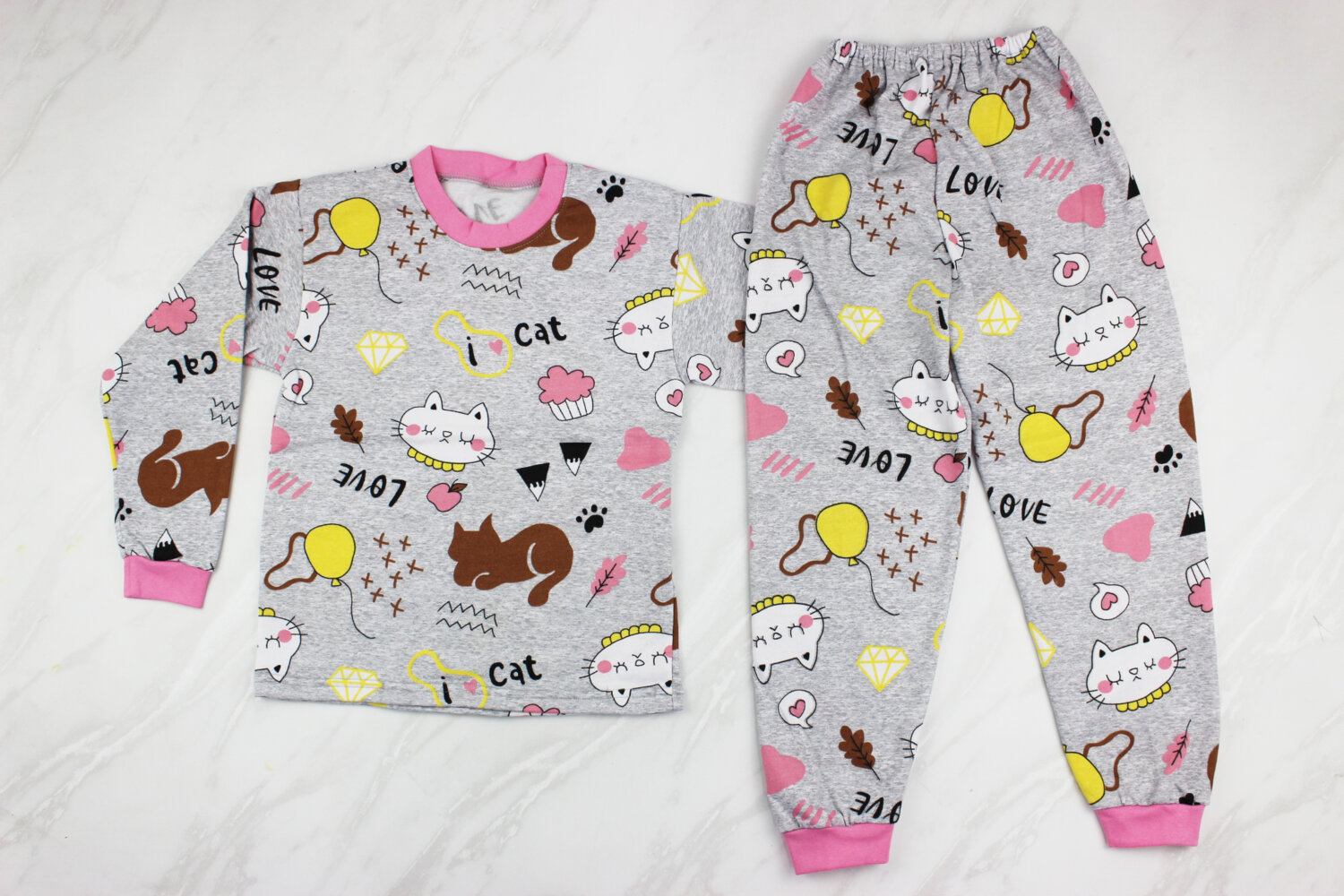 Пижама детская с начесом (от 122см до 140см рост)