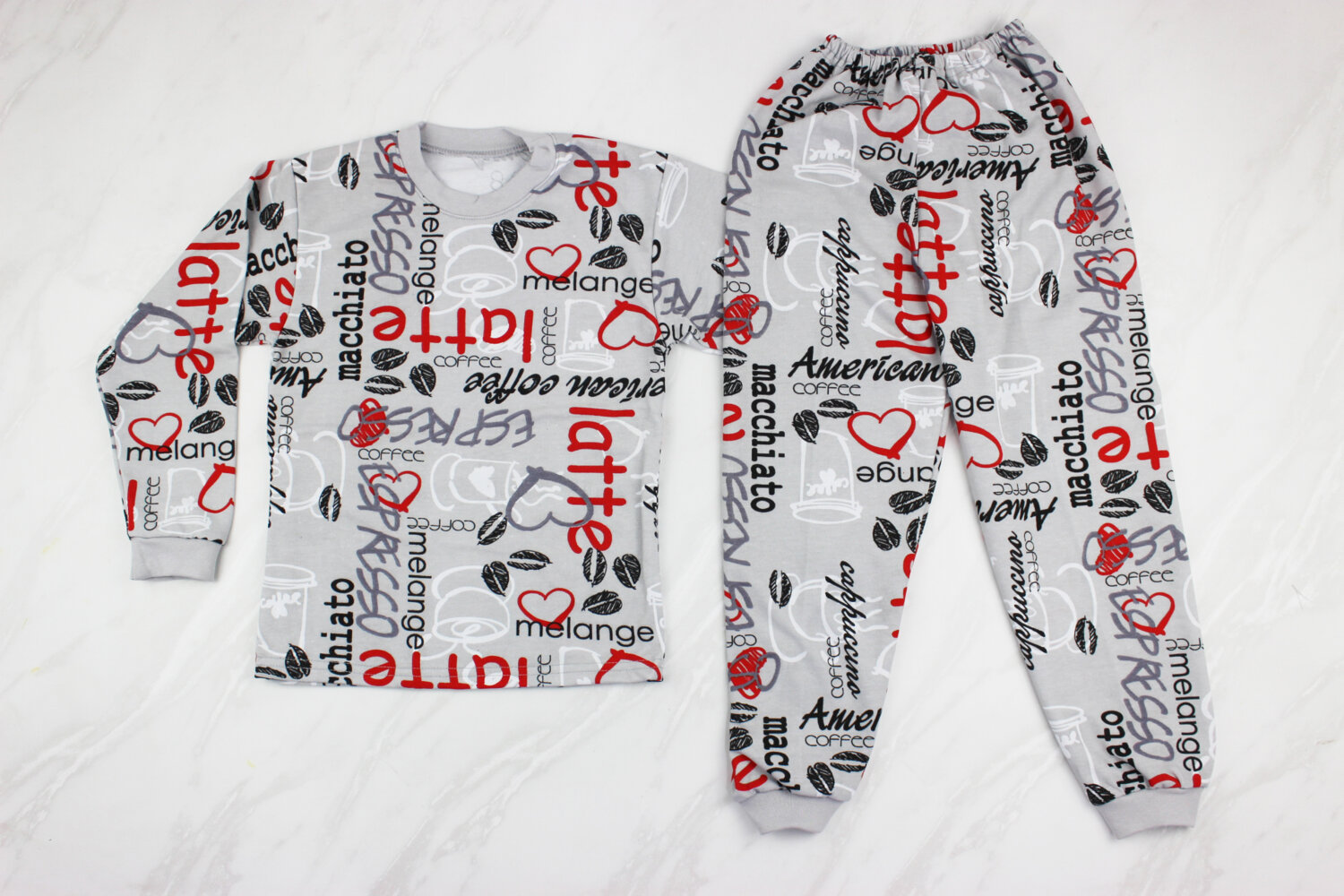 Пижама детская с начесом (от 122см до 140см рост)