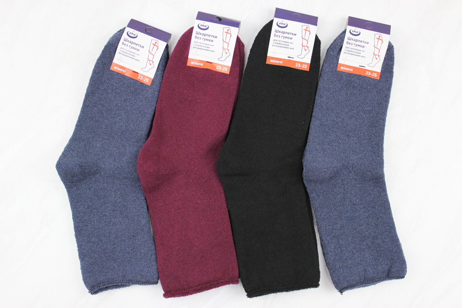 Шкарпетки жіночі махрові без резинки ( 23-25р )