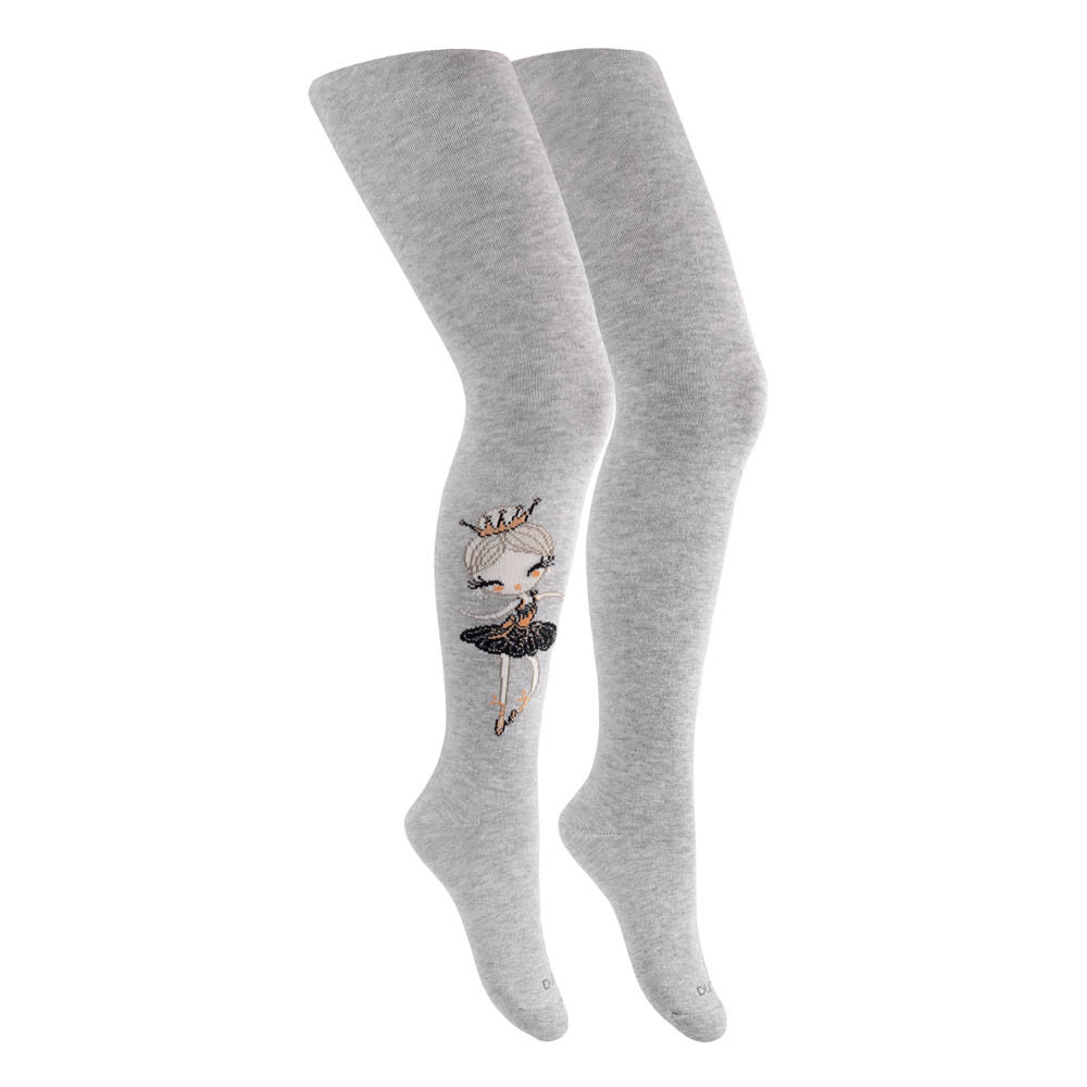 Колготки дитячі Дюна (Duna), бавовняні з малюнком, всесезонні, ріст 86–140 см — сірі